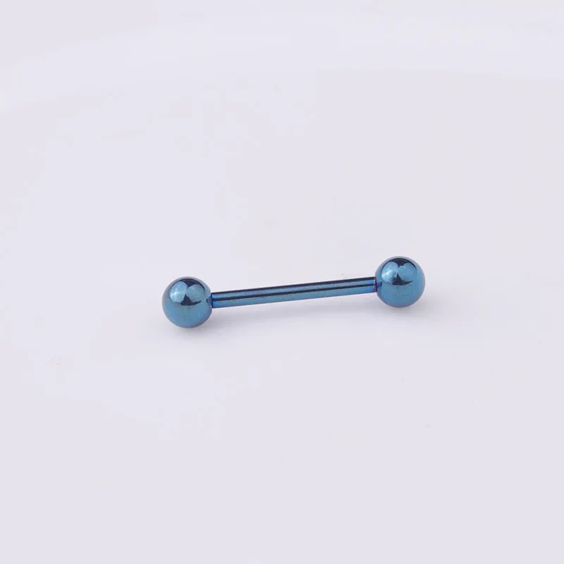 1PC Tongue Piercing Titanium Plated Rings Girls Industrial Barbells Body Jewelry