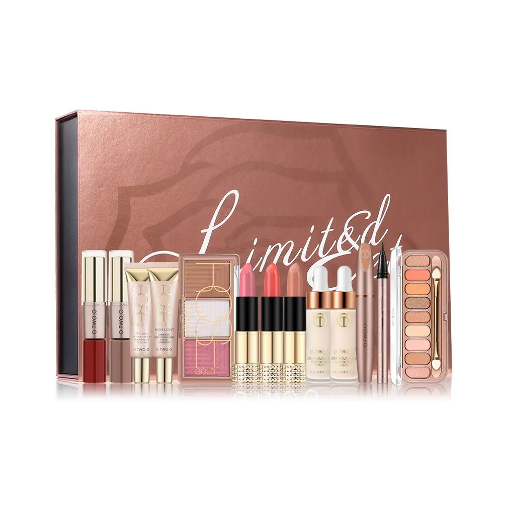 

13PCS New Lady Travel Makeup Set Cosmetics Rose Gold Gift Box Set HC01 Fashion Colorful Cosmetic Set