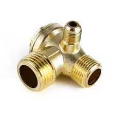

3-Way Unidirectional Check Valve Connect-Pipe Fittings Zinc Alloy High Quality Air Compressor Replacement Check Valve