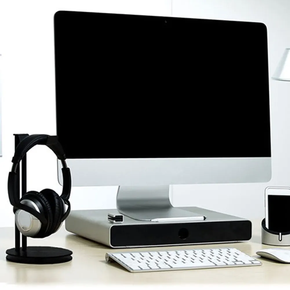 Aluminium Alloy Headphone Bracket Earphone Stand Headset Holder Earphone Storage Rack Wall Desk Display Stand ABS Spray Paint
