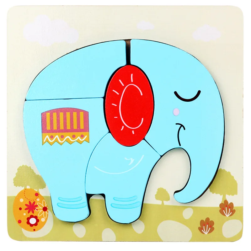 Puzzle Wooden Toys Building For Baby Early Educational (11)