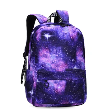 

2019 new starry sky cartoon pattern bag boy girl 1-6 grade bag child orthopedic school backpack Mochila infantil