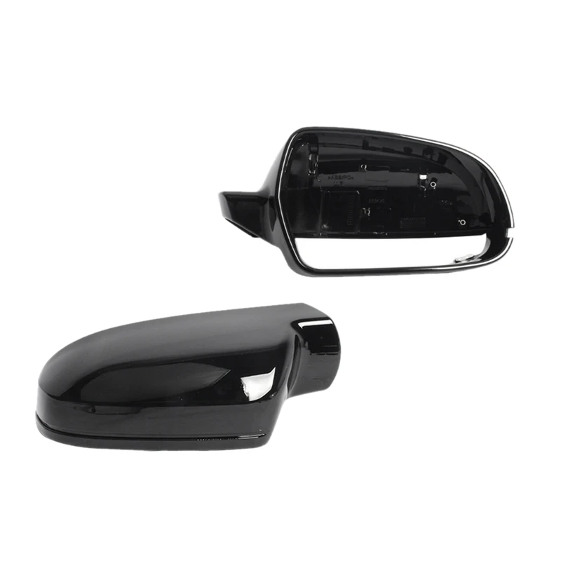 Left Right Gloss Bright Black Rearview Wing Mirror Cover Cap For-Audi A4 B8.5 S4 2010-2015 A3 S3 2011-2013 A5 S5 2010-2016 8T0 | Автомобили