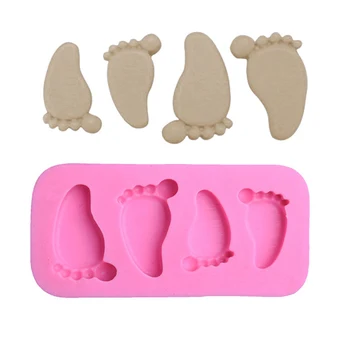 

DIY Silicone Mold Cute Fondant Decor Resin Jewelry Making Baby Hand Foot Form 3D