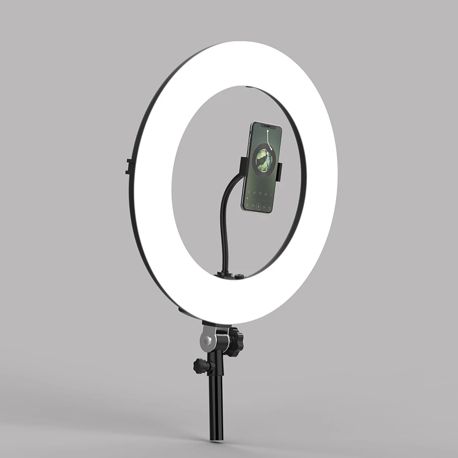 MAMEN 18 дюймов селфи кольцевой светильник светодиодный студийный видео фото светильник ing для Youtube регулируемое кольцо лампа с пультом дистанционного управления штатив
