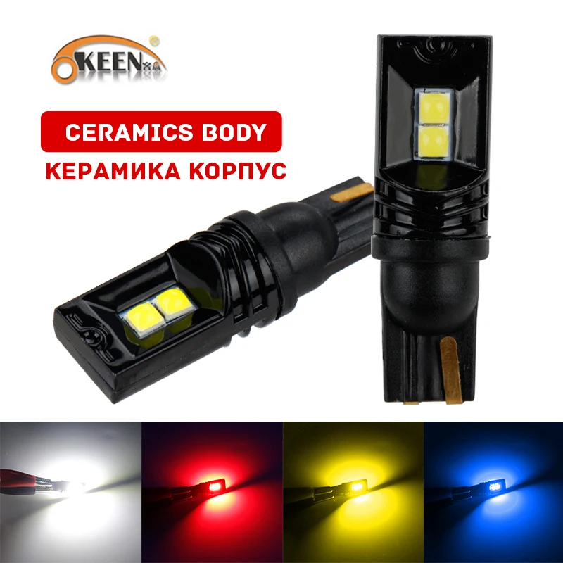 

2pcs Super Bright 3030 4SMD Ceramics T10 Led Bulb Canbus Error Free for BMW Audi Mercedes Car Interior Reading Parking Lights