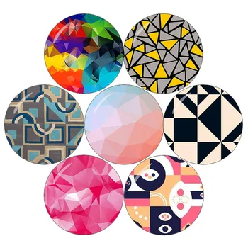 

Beautiful Patterns Round Glass Cabochon Geometric Vintage Pattern Glass Dome Demo Flat Back Making Findings