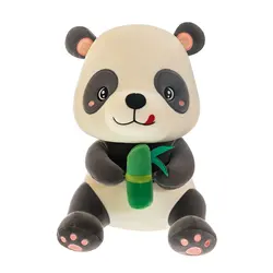 Cartoon Toy Cartoon Panda Doll Figures Models Home Table Craft Kids Gift Decoration, Black / Brown