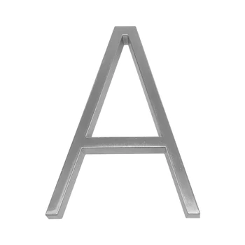 

5 in Floating House Number #0-9 Letter A B C Name Plate Door Alphabet Letters Dash Slash Sign 5 Inch.Zinc Alloy Satin Nickel