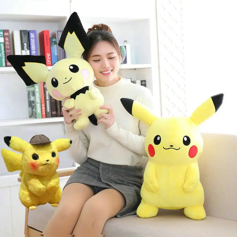 

30~60cm Pikachu Pichu Stuffed Anime Toys Japan Game Dolls toys for Boy Big size Pikachu Plush toys for Children