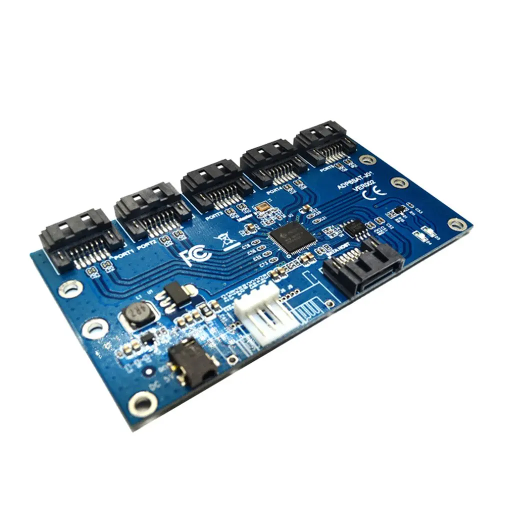 Адаптер Sata 1-5 порт конвертер Sata порт мультипликатор Riser Card Hub Sata Расширение Sata карта