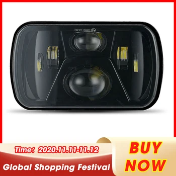 

New 250W 5x7 Inch Led Headlights 7x6 Led Sealed Beam Headlamp with High Low Beam H6054 6054 Led Headlight for Jeep Bright Lamps