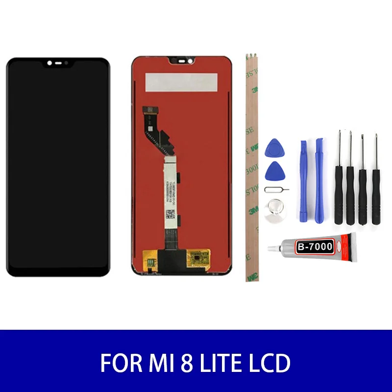 ЖК дисплей для Mi 8 Lite с сенсорным экраном и дигитайзером в сборе запасные части