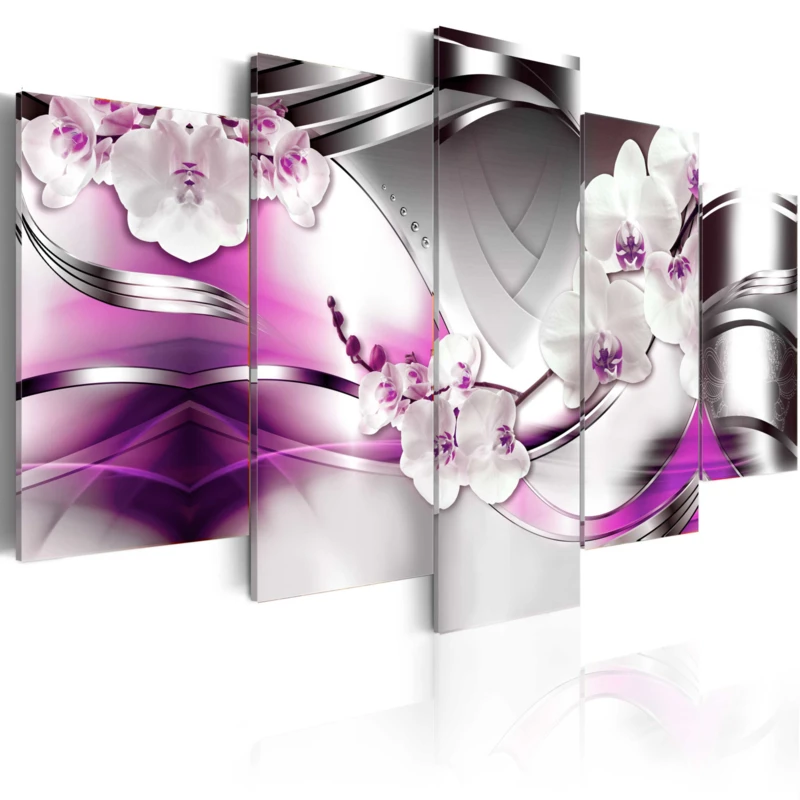 Modern Purple Gray Orchid