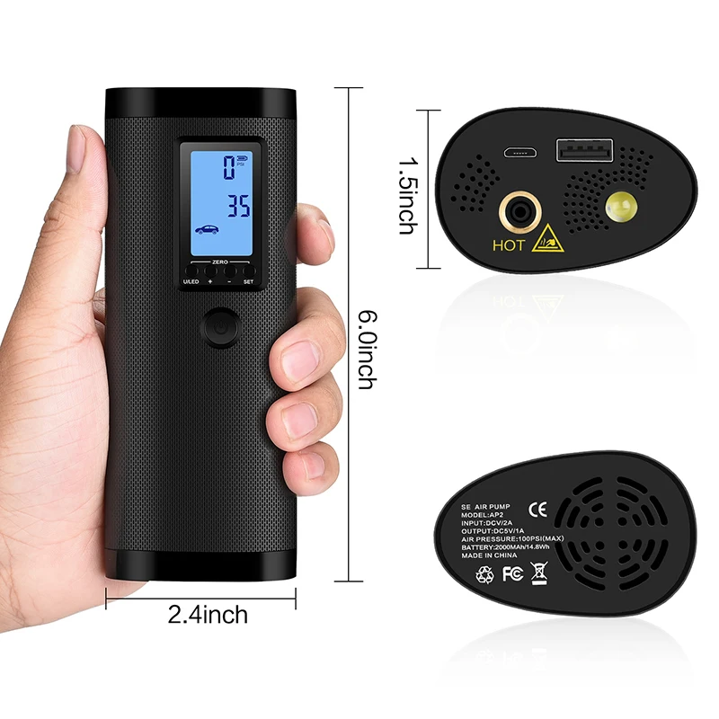 

Compressor Air Pump Set Mini Electric Inflator For Bicycle Tires Balls