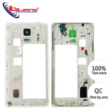 Корпус с задней рамкой для samsung Note 4 N910 N910F N910C N910A средняя рамка пластина и объектив камеры громкий динамик