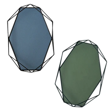 

Coffee Trays Table Storage Plate for Makeup Perfume Black Tray with Leather Home Decoration Cake Stands Food Saucer