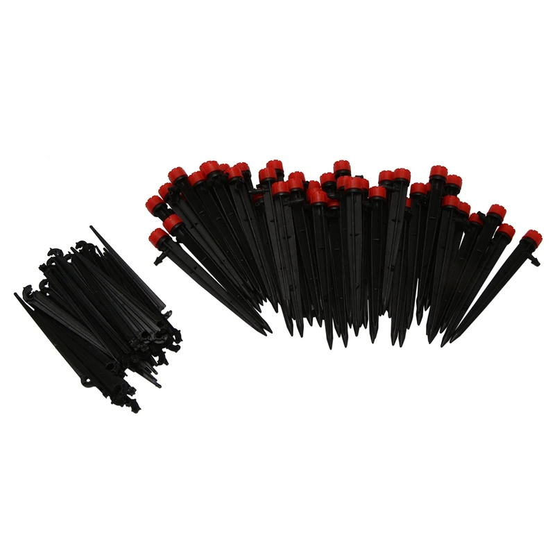 50PCS Drip Irrigation Emitters Adjustable Micro-Bubbler + Stake Support 1/4 Inch Hose Greenhouse Patio Garden Flower Bed S | Дом и сад