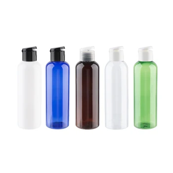 

50pcs 200 ml empty PET bottles Liquid soap cosmetic packaging containers with flip top caps 200cc plastic bottles Shower Gel