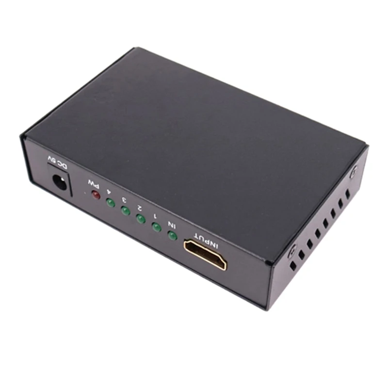 HDMI Splitter 1 in 4 Out Port Fully Supports 1.4 Support 3D Compatible with HDCP Protocol High Defination 1080P | Электроника