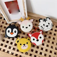 Милая Детская сумка-мессенджер; модная детская кожаная сумка для монет; яркие карманы для маленьких девочек; милый мультяшный медведь; олень; лиса; сумки через плечо