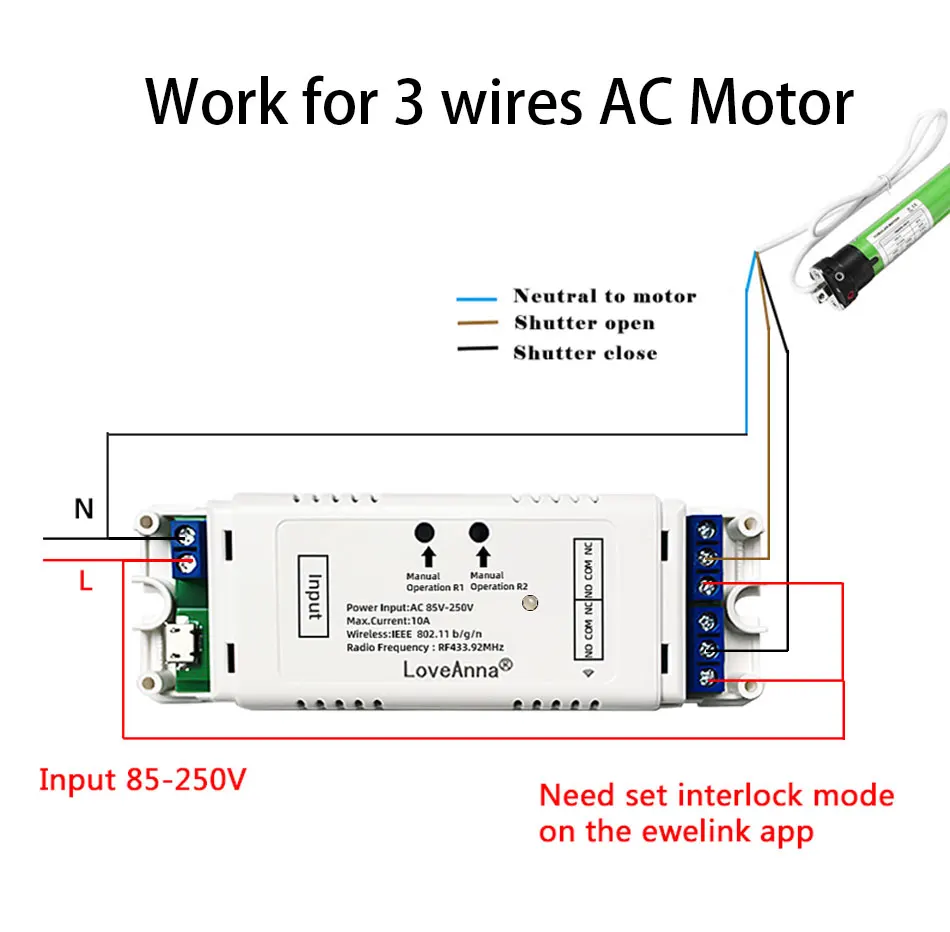 eWeLink DC12V 24V 32V 220V WiFi Switch relay smart home Remote controll wifi inching module motor Curtain switch work with Alexa