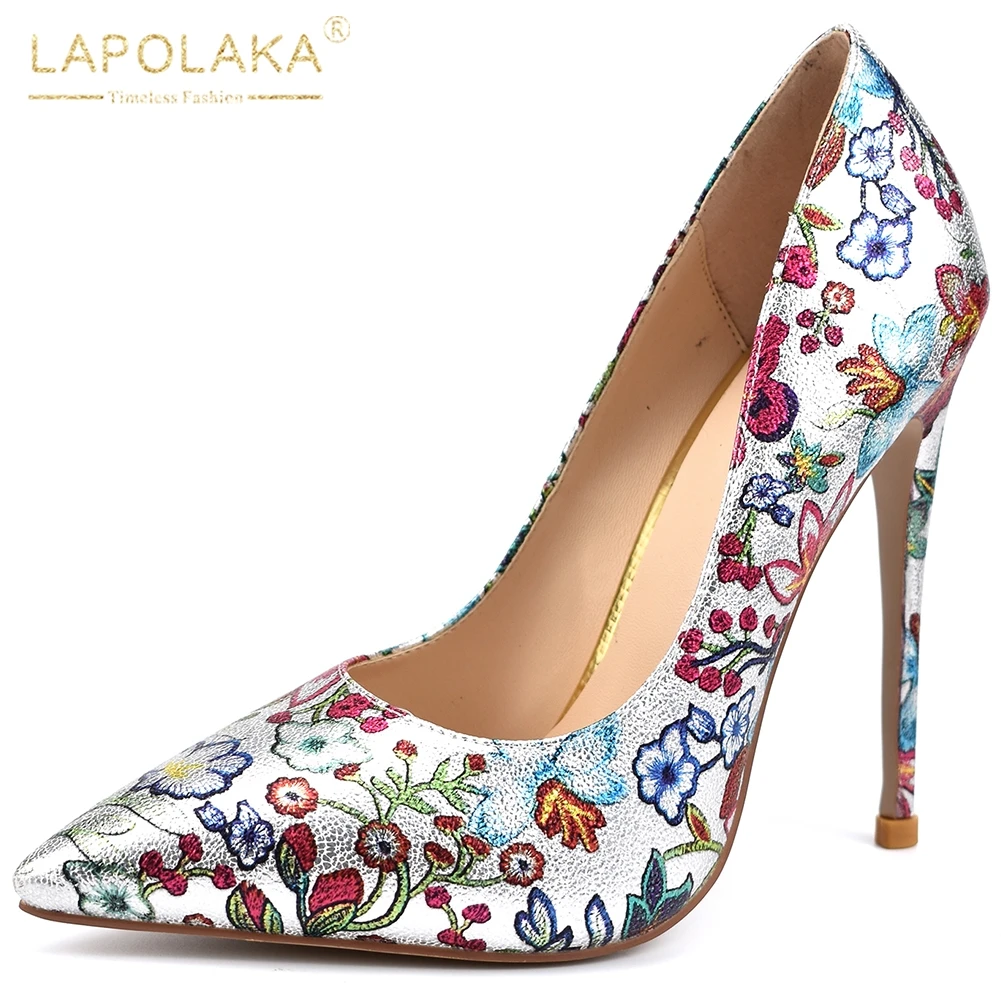 

LAPOLAKA On Sale New Large Size 42 Fetish High Heels Women Shoes Woman Summer Pointed Toe Sexy Print Party Female Pumps