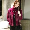 Women's Real Mink Fur Jacket Short Coat European Street Style Warm Casual Fashion Ladies Outerwear 4