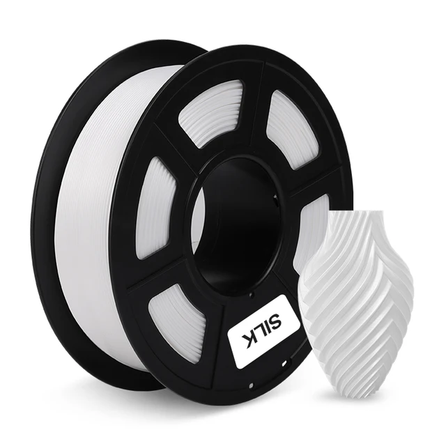 PETG 1.75 mm Filament PETG PLA PLUS SILK ABS 3D Printer Filament 3D Printing Materials Good Toughness PLAplusSILKWhite
