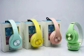 

inpods Boom Portable Wireless Headphones Bluetooth Stereo Foldable Headset Pink Audio Mp3 Adjustable Earphones with Mic Music