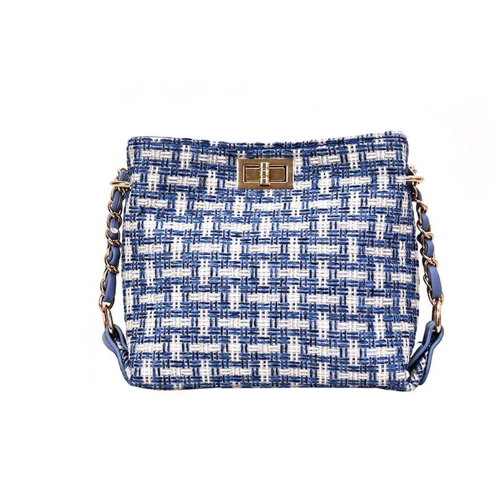 Синий Carteras mujer de hombro y bolsos сумки для женщин модные женские Ретро тканевые шерстяные сумки для женщин - Цвет: Синий