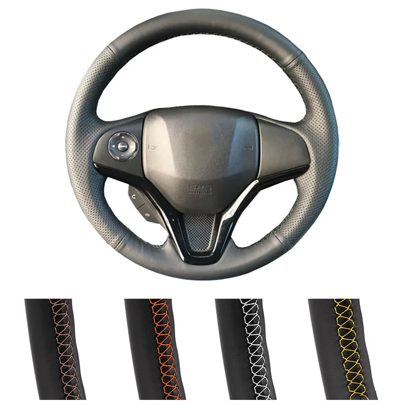 Diy Customized Car Steering Wheel Cover For New Honda Fit City Jazz