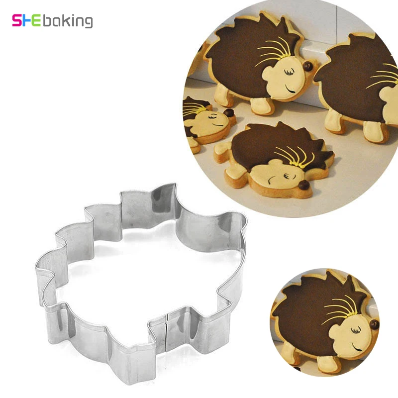 

Shebaking 2Pc Hedgehog Animal Shape Cookie Cutter Mold Stainless Steel DIY Fondant Pastry Decorating 3D Biscuit Mold Cookie Tool
