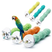 8cm cores aleatórias para pássaro paraqueet papagaio brinquedos cor aleatória 1pc pet pata gaiola de moagem perchs suporte 8x2cm