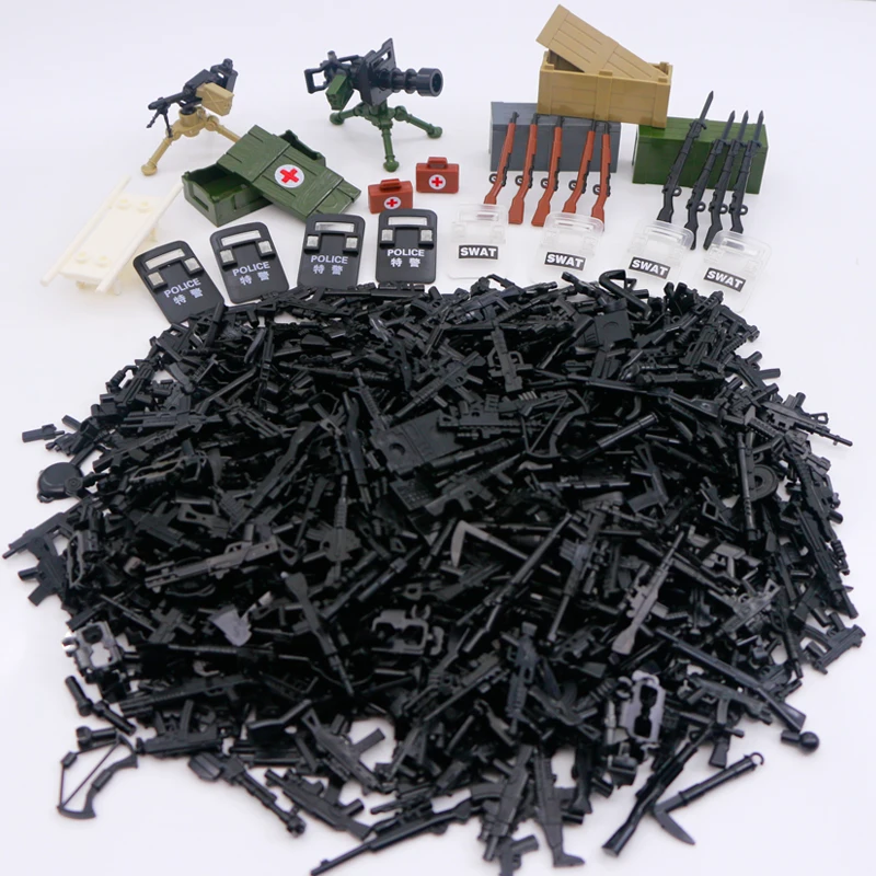 

Bricks Military WW2 Weapons Guns Building Blocks SWAT Team Arms Army Soldier Medical Accessories Bulk Compatible LegoINGlys Toys