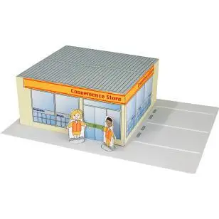 

Convenience Store 3D Paper Model Parent-child DIY Architectural Model Kindergarten Handmade Origami Children Puzzle Development
