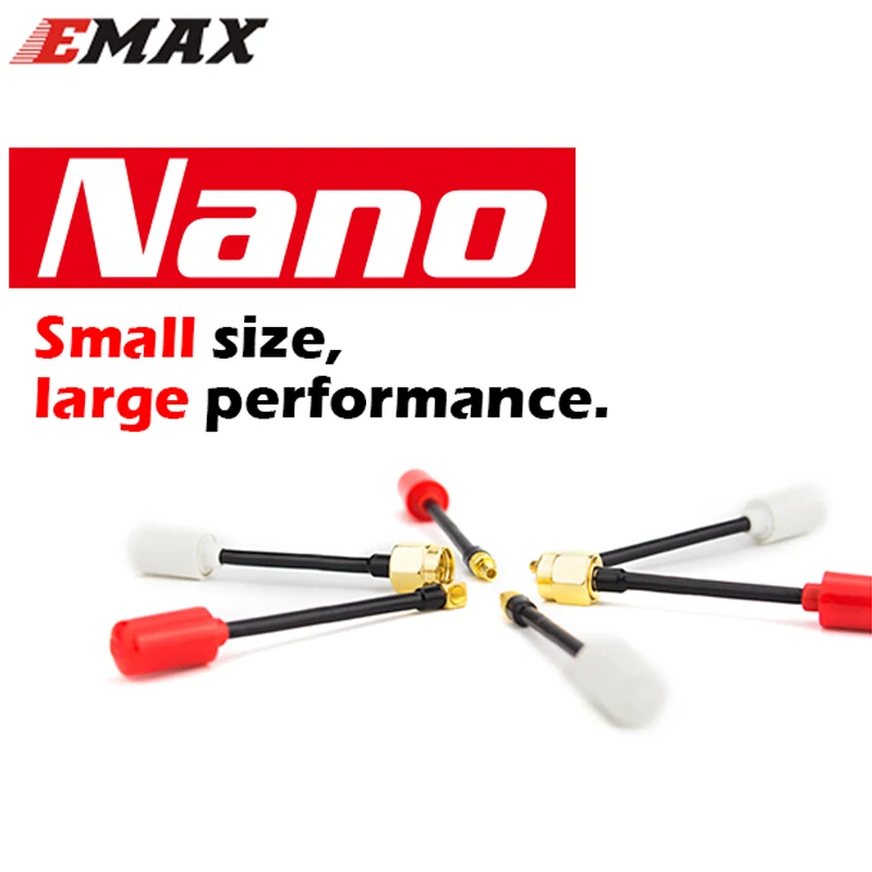 Emax Nano антенна 5,8G Трансмиссия RHCP LHCP 50 мм SMA MMCX угол прямой для RC FPV гоночный Дрон комплект аксессуары
