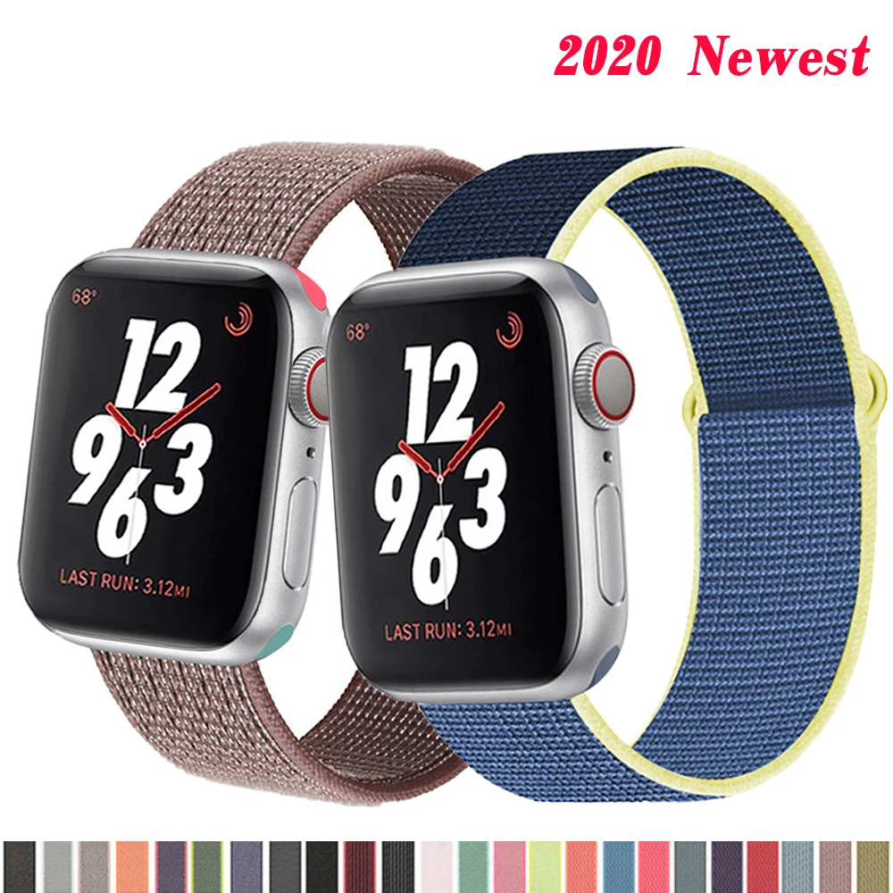 

Nylon strap for Apple Watch band 44 mm 40mm iwatch band 42mm 38mm bracelet correa for apple watch series 5 4 3 38 mm Accessories