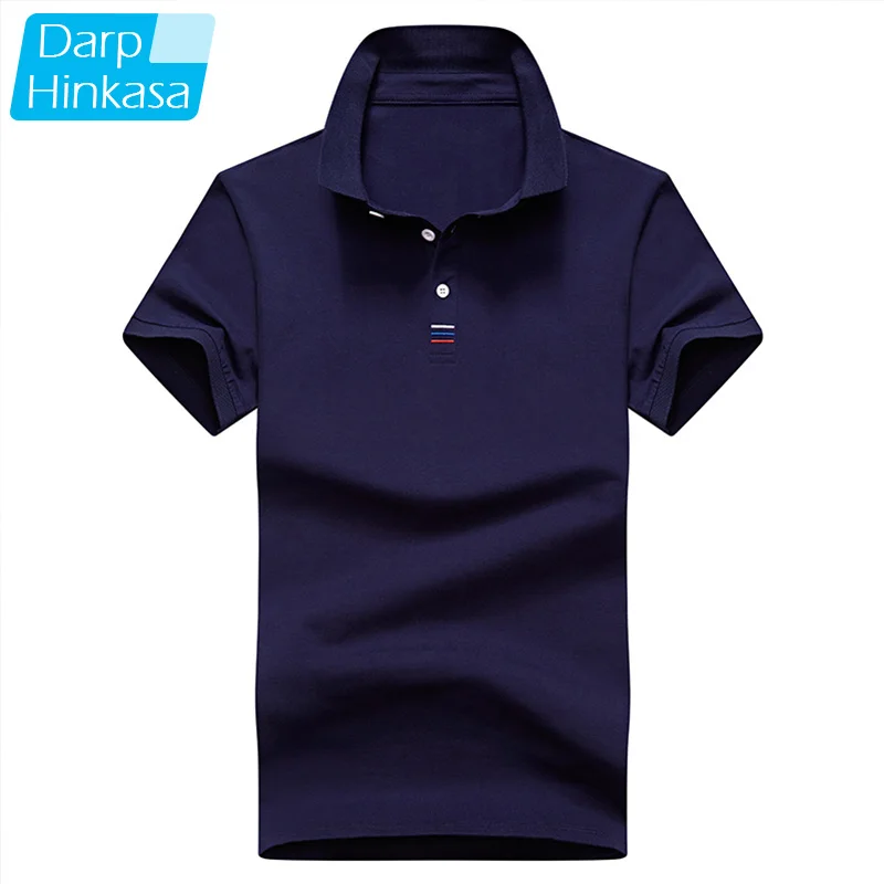 

DARPHINKASA Slim Solid Color Polo Shirt Breathable Short Sleeve Men Fashion Business Casual Large Size Men Short Sleeve