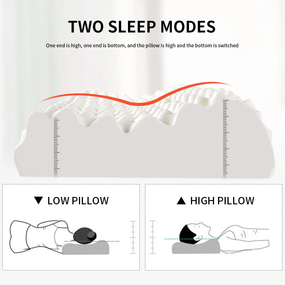Ортопедическая подушка с эффектом памяти, постельные принадлежности для сна, подушка для шеи, мягкая Массажная подушка из волокна с медленным отскоком для шейного отдела, забота о здоровье