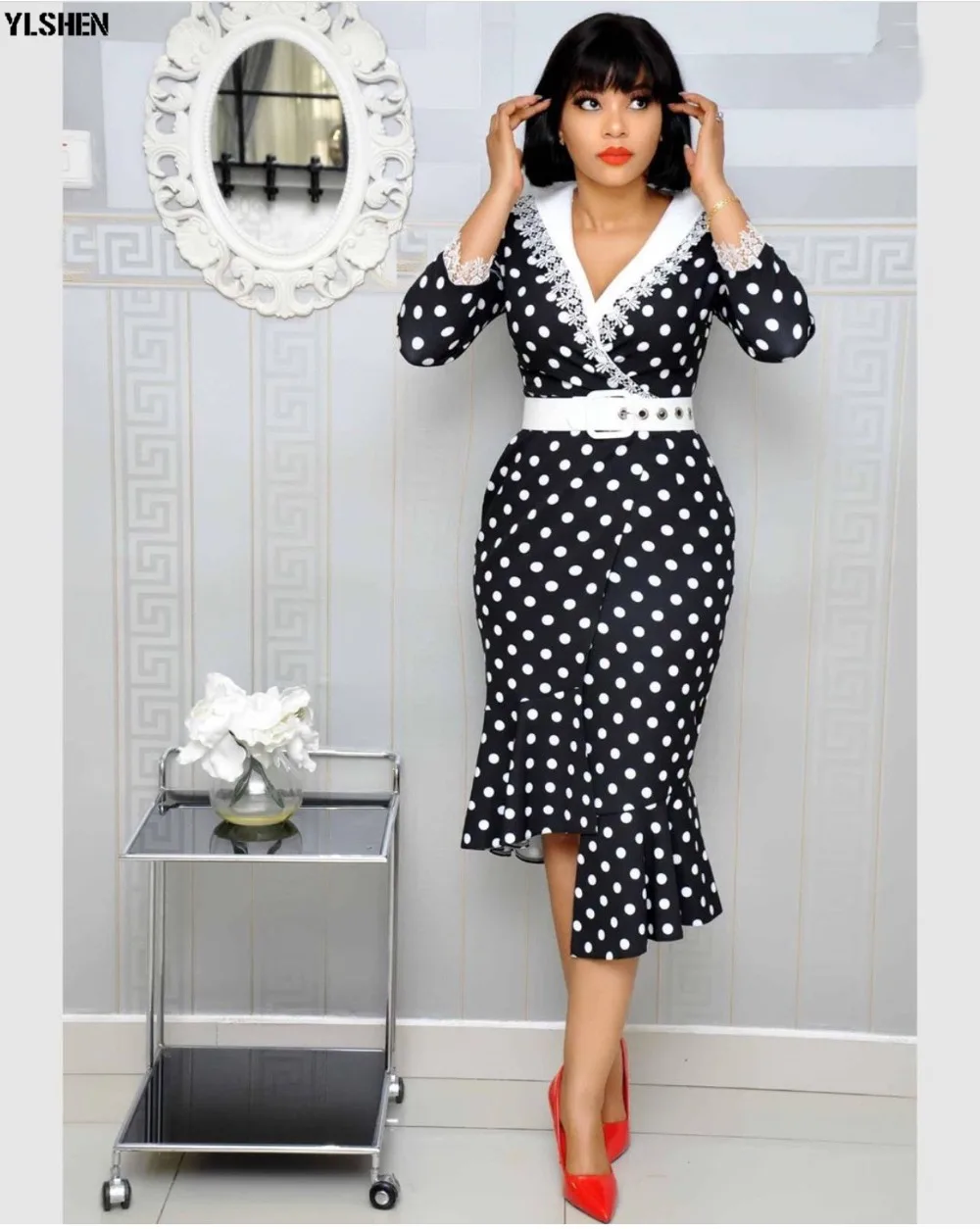 African Dresses for Women Dashiki Dot African Clothes Bazin Riche Ankara Africa Dress Fashion Party Slim African Skirt Clothing 05