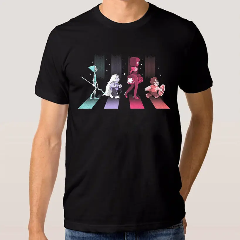

Steven Universe Abbey Road T-Shirt, Men's Women's All Sizes 2019 New Brand Men O-Neck Clothing Tops Neon T Shirts Cool