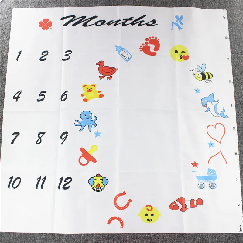 Детское ежемесячное одеяло для роста, требования к фотографии, фон, полотенце, ковер с памятью - Цвет: 6