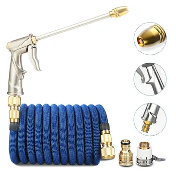 

Car Garden Washer Hose Metal Spray Water Guns Magic Hose Pipe Expandable Water Hose Guns Flexible 25FT-50FT Car Wash Pipe