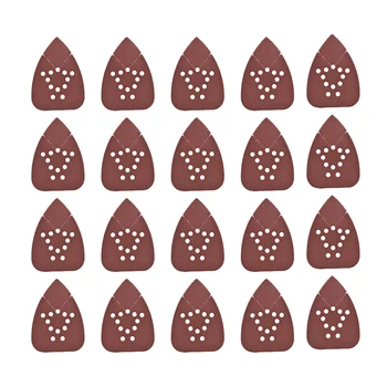 

uxcell 20pcs Triangle Detail Sanding Sheets Sandpaper,240grits 12 Hole