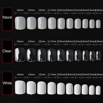 

Fake Nail 600 Pcs Round Short False Finger Nail Tips Salon Natural Artificial Acrylic Fake Nails Design Diy Nail Art Tools NT12X