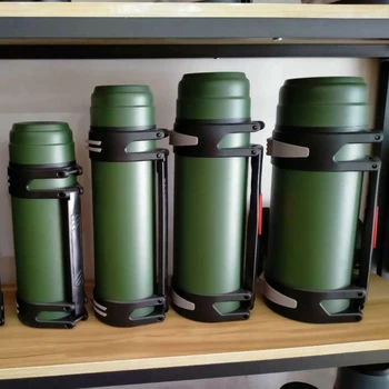 

4000ml Russian Army Green Large-capacity Outdoor Sports Water Bottle Stainless Steel Vacuum Mug Car Portable Gift Travel Bottle