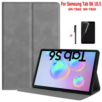 

Magnetic Premium PU Leather Cover for Samsung Galaxy Tab S6 10.5 SM-T860 SM-T865 10.5" Tablet Funda TPU Case+Film+Pen