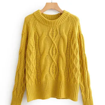 

Hot sale JFN58-1747 European and American fashion twist knitting a sweater