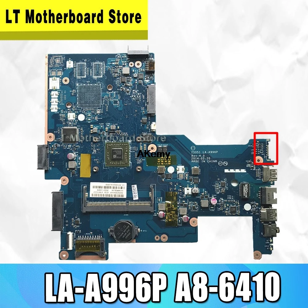 

Free shipping ZS051 LA-A996P for HP 15-G Laptop motherboard 764260-501 764260-001 with A8-6410 CPU DDR3 Notebook PC Motherboard